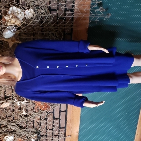 𝅺PREVIEW COLLECTION dress and cardigan in beautiful blue color. XL - Picture 1 of 8